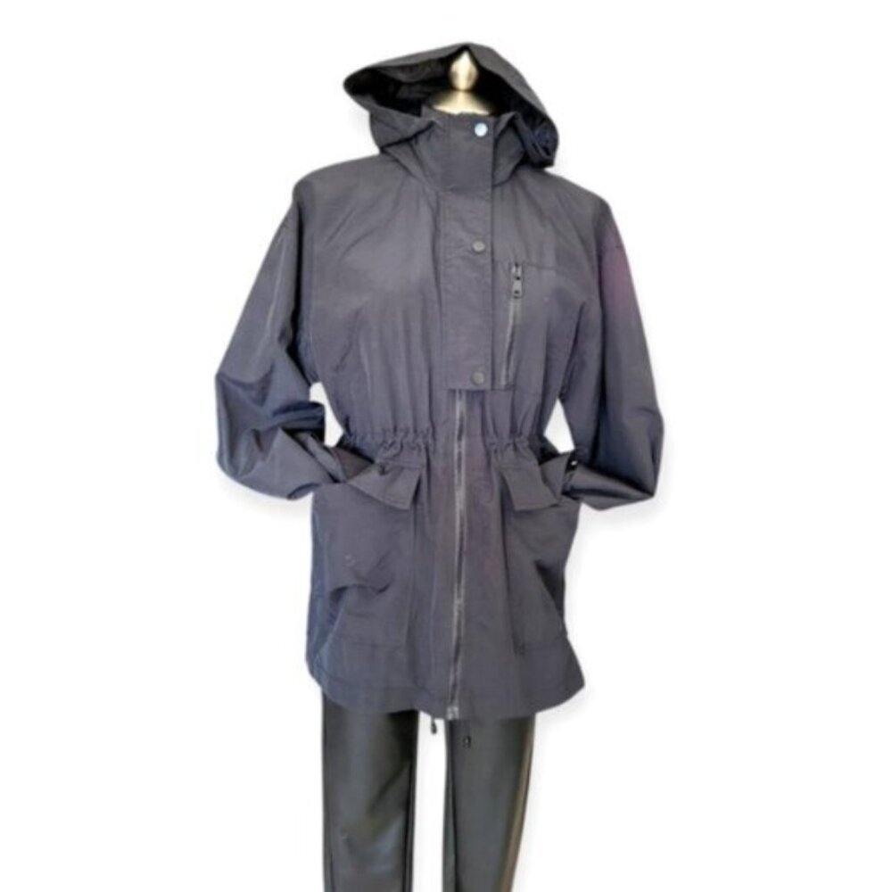 Only Black Utility Jacket with Hood and Weatherproof Material NWT Sz Med…
